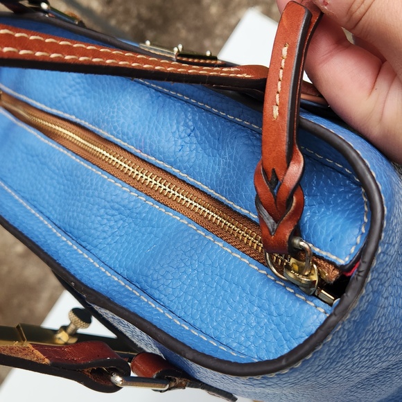 Dooney & Bourke Blue Pebbled Leather Shoulder Bag - Picture 6 of 17